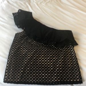 Black assymetrical top